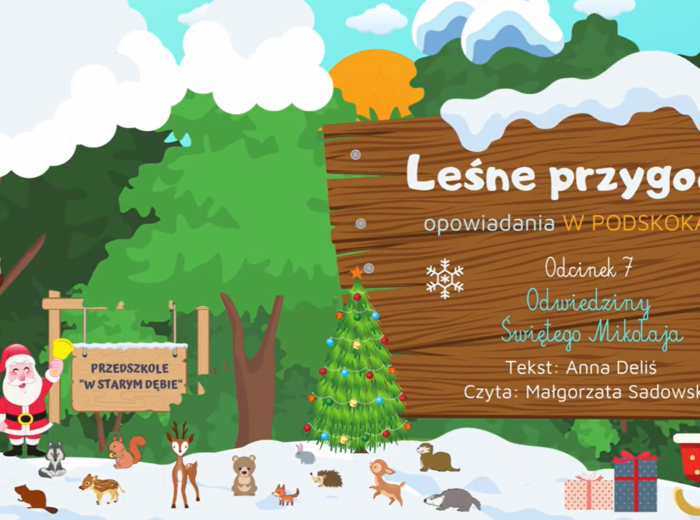 LEŚNE PRZYGODY - opowiadania W PODSKOKACH odc. 7 "Odwiedziny Świętego Mikołaja" AUDIOBOOK | ZIMA
