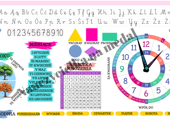 Przypominajka dla klas I-III + SUPER GRATIS! zegar z opisami!