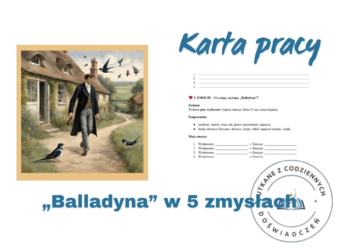 KARTA PRACY – „Balladyna” w 5 zmysłach