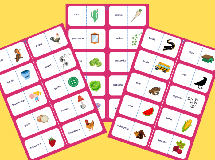 Domino - ORTOGRAFIA - wyrazy z "u"