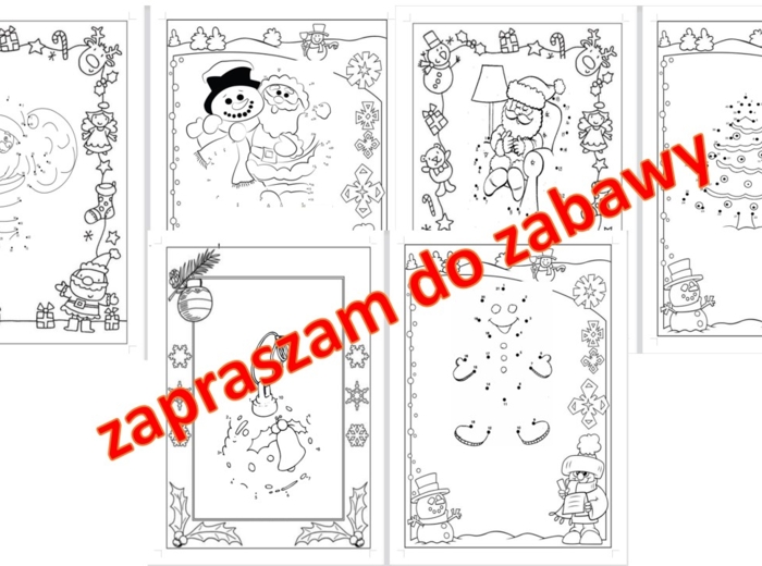 Świąteczna zabawa połącz kropki - 25 zadań