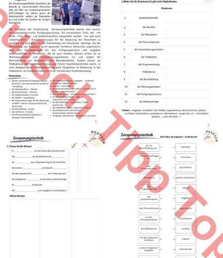 Zerspanungstechnik - język niemiecki techniczny