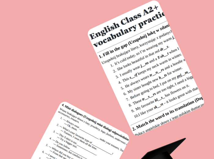 English Class A2+ – Unit 2.3 – vocabulary practice