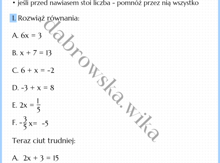 Rozwiązywanie równań