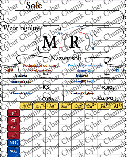Karty pracy - Klasa 8. Chemia – Zestaw 6 kart pracy do działu 9 "Sole"