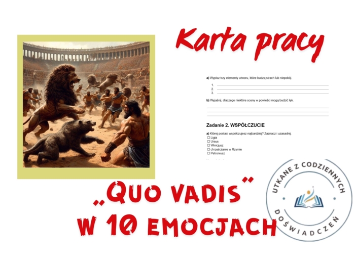 ,,Quo vadis" w 10 emocjach- karta pracy