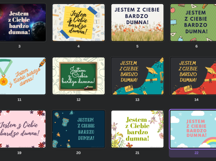 Plakaty - Jestem z Ciebie bardzo dumna!