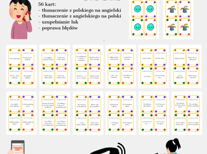 TALKING ON THE PHONE CARD GAME