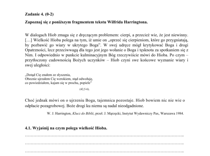 📃Test historycznoliteracki - język polski - matura Biblia
