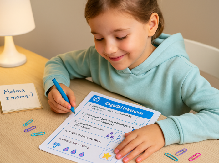 Karta pracy „Deszczowe zadania matematyczne”