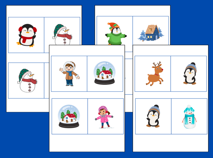 ZIMA - DOMINO PODŁOGOWE – 26 szt. – biblioteka – świetlica – przedszkole