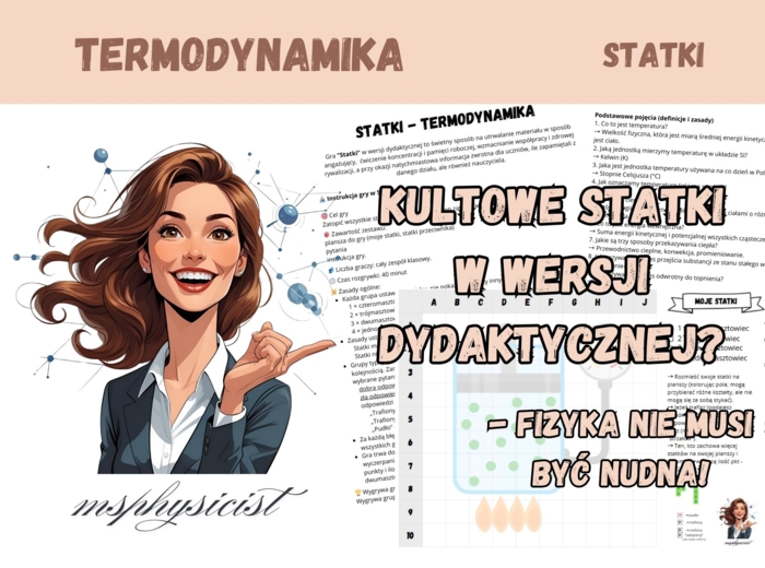 POWTÓRZENIE: TERMODYNAMIKA – klasa 7 i 8 – lekcja powtórzeniowa – GRA dydaktyczna. STATKI MOC powtórki.