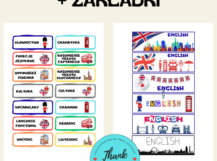 WKLEJKI DO ZESZYTU I ZAKŁADKI