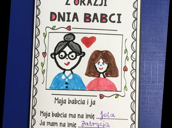 Dzień Babci i Dziadka - Kartka Oś Czasu