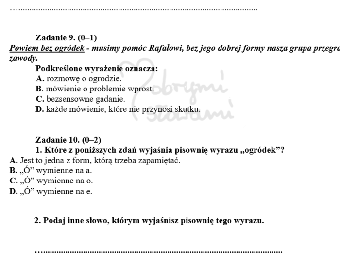 Tajemniczy ogród. Karta pracy