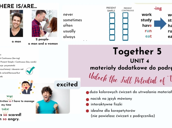 Together 5, unit 4, materiały dodatkowe do podręcznika, Present Continuous