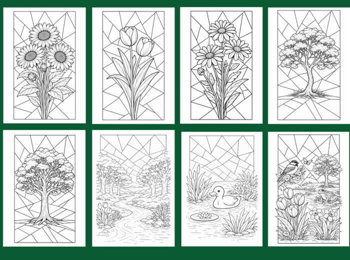 Kolorowanki WIOSNA – zestaw 37 stron do kolorowania