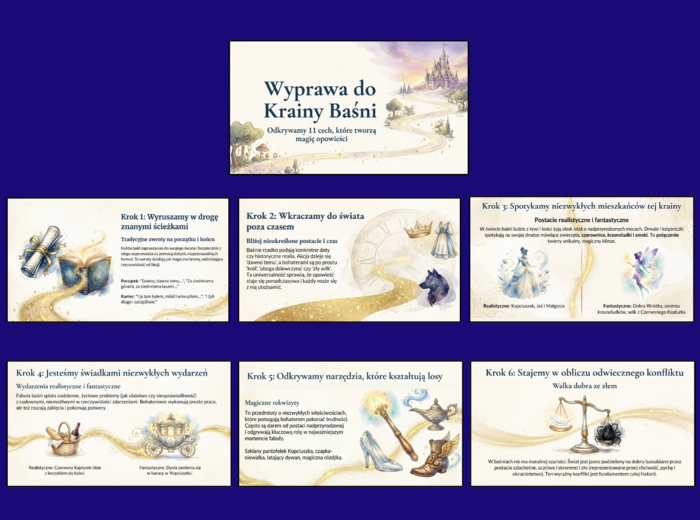 🧚‍♀️🏰BAŚŃ – prezentacja multimedialna – cechy gatunku literackiego + wklejka