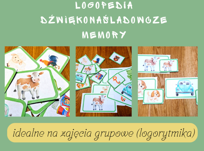 LOGOPEDIA Memory dźwiękowe / wyrazy dźwiękonaśladowcze
