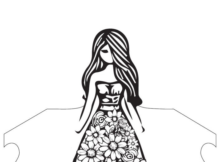 Laurka kobieta z suknią