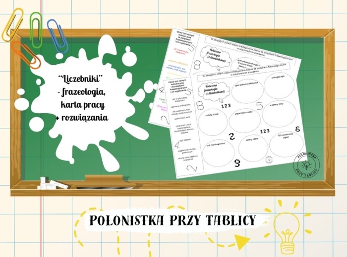 Liczebniki – liczebnik – frazeologia – karta pracy + rozwiązania