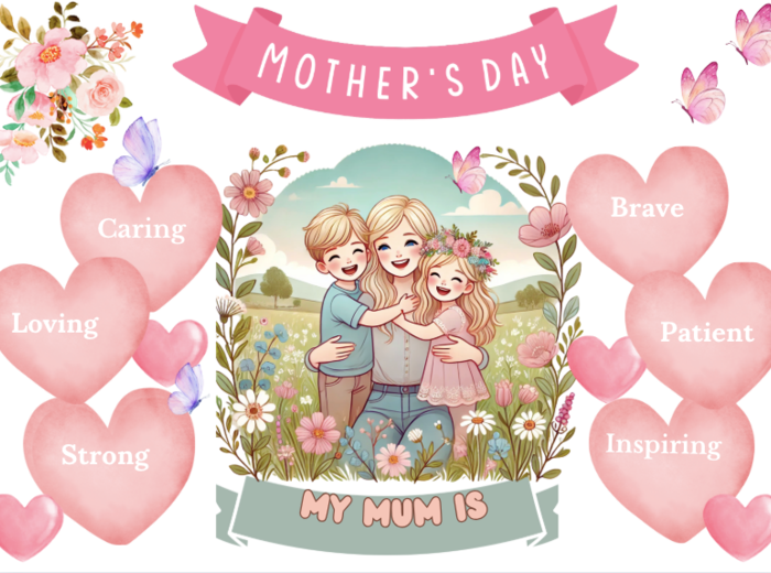 🌸 Mother's Day – Edukacyjna i Dekoracyjna Gazetka po Angielsku (Format A4) 🌸