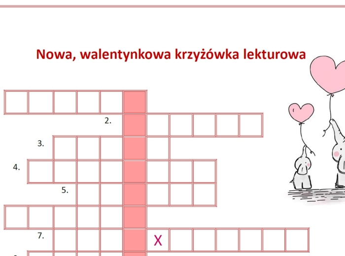 Powtórz przed egzaminem - nowa, walentynkowa krzyżówka lekturowa