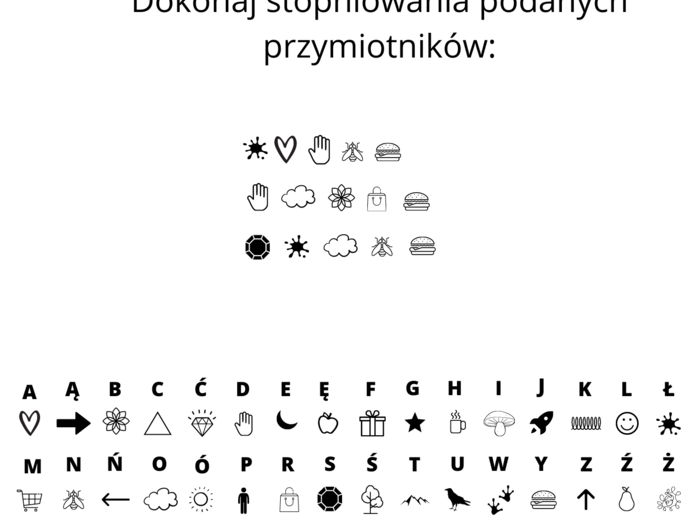 Stacje zadaniowe - rzeczownik i przymiotnik.