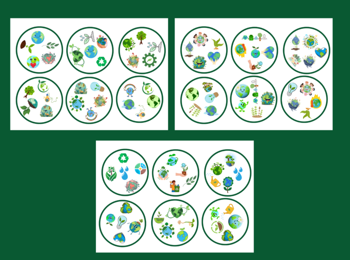 DZIEŃ ZIEMI – wiosna – biblioteka – świetlica – przedszkole – DOOBLE – 36 szt.