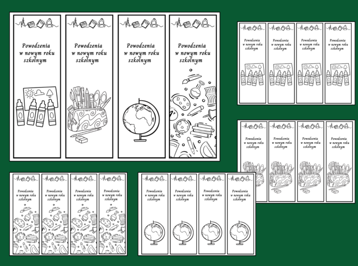 POWRÓT DO SZKOŁY – szkoła – zakładki do książek – zakładka – wersja 3