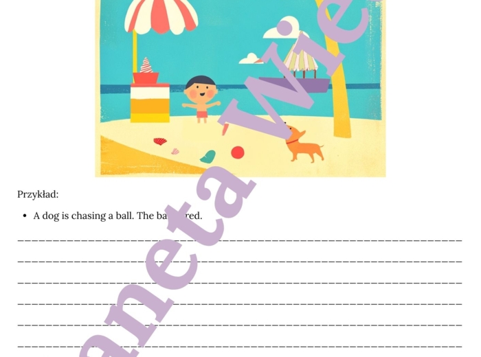 RODZAJNIKI (A, AN, THE) the articles E8 – Zbiór zadań do egzaminu ósmoklasisty z języka angielskiego. Poziom A2/A2+ – 10 STRON ZADAŃ, różnice w stosowaniu a, an i the w zadaniach, ćwiczenia użycia w sytuacjach codziennych, wypełnianie luk w tekście, twor