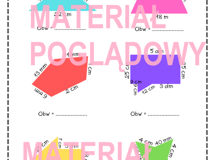OBWÓD WIELOKĄTA - karta pracy