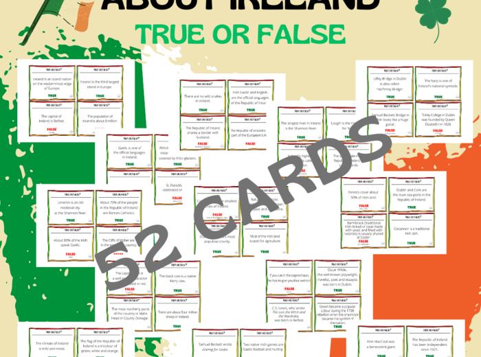 51 FACTS ABOUT IRELAND / TRUE OR FALSE