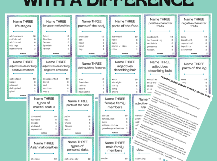 NAME THREE… WITH A DIFFERENCE / HUMAN