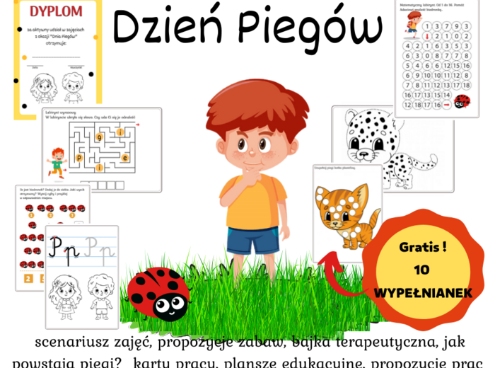 Dzień Piegów - 1 Marca + gratis 10 WYPEŁNIANEK, Plakaty - z morałem