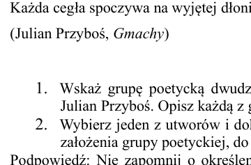 Analiza i interpretacja wiersza - dwudziestolecie międzywojenne