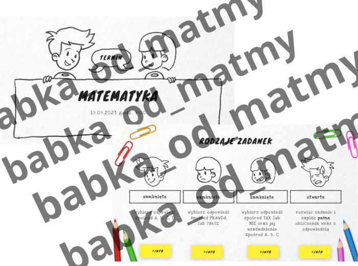 Egzamin ósmoklasisty z matematyki - prezentacja na lekcję organizacyjną