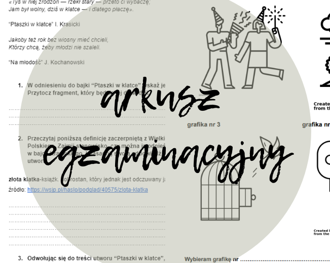 Trzy wartości. Zestaw arkuszy egzaminacyjnych