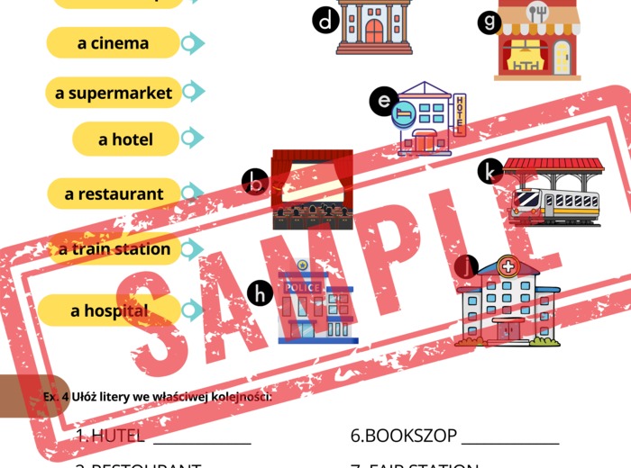 Stars and Heroes 2 Unit 3 Around town - karty pracy