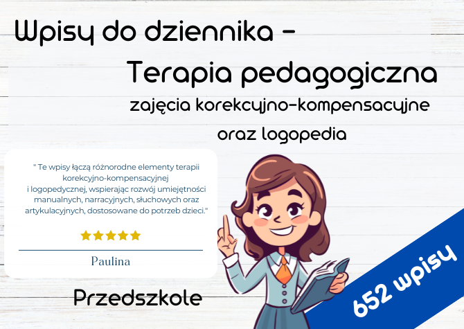 Wpisy do dziennika - Terapia Pedagogiczna - zajęcia korekcyjno-kompensacyjne oraz logopedia - przykłady i inspiracje.