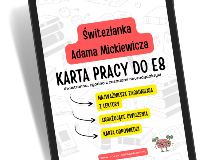 Świtezianka Adama Mickiewicza – Karta pracy do egzaminu ósmoklasisty