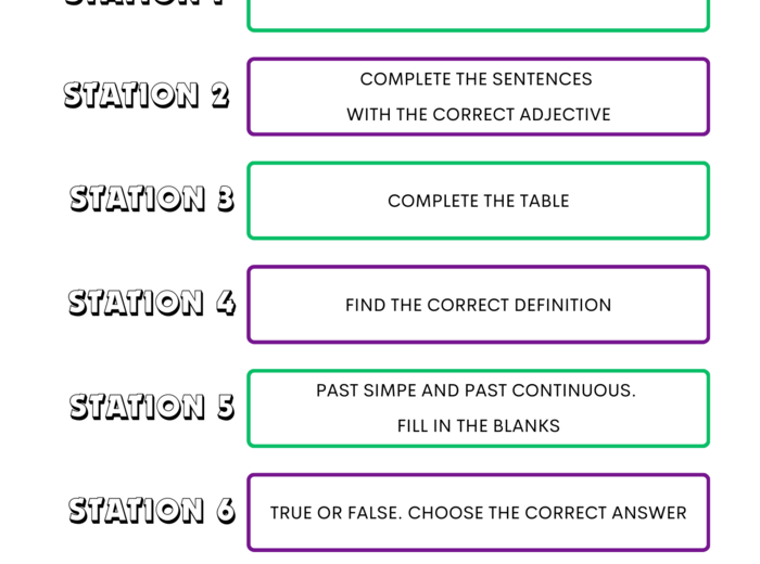 Brainy 7 Unit 2 - powtórka działu metodą stacji zadaniowych
