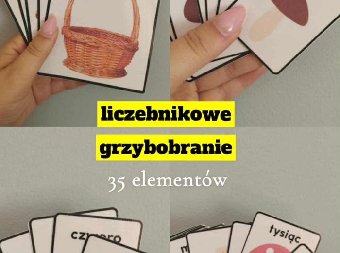 "Liczebnikowe grzybobranie" - 35 elementów