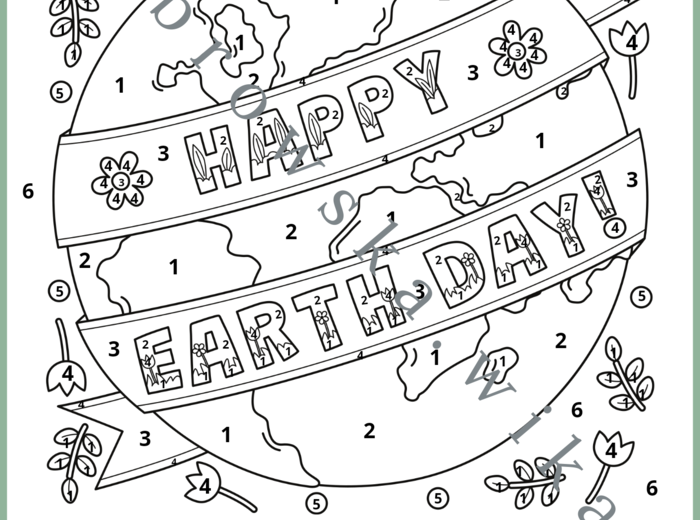 Kolorowanka z okazji Dnia Ziemi