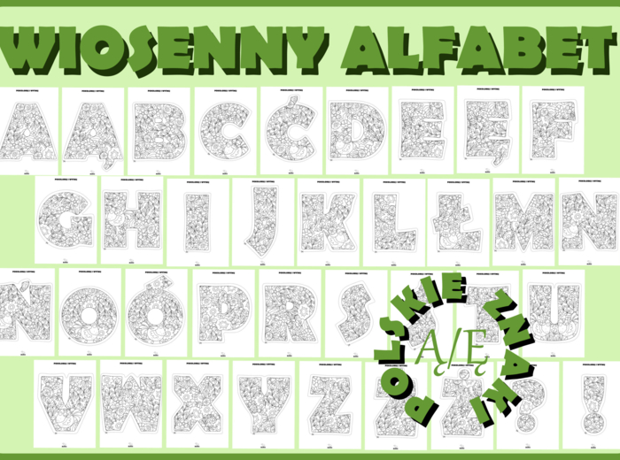 WIOSENNY ALFABET - ułóż słowa jakich potrzebujesz