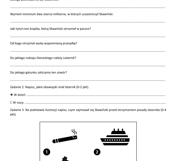 Pakiet 11 sprawdzianów do lektur z klas 7-8 + klucz odpowiedzi