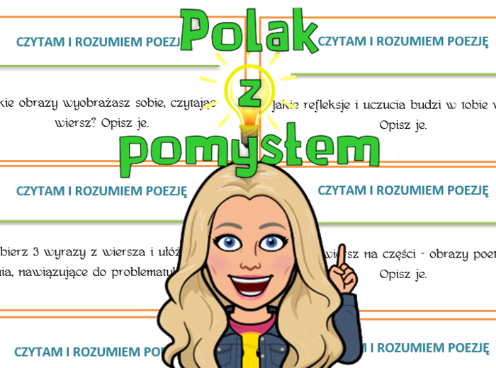 Czytam i rozumiem poezję - karty zadaniowe