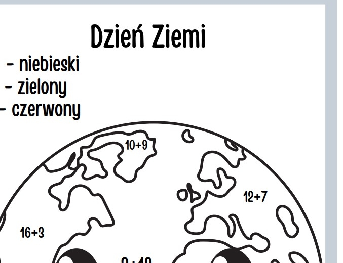 Dzień Ziemi - kolorowanki, infografika, wykreślanka