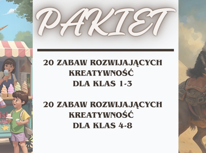 PAKIET Zabaw rozwijających kreatywność dla szkoły podstawowej