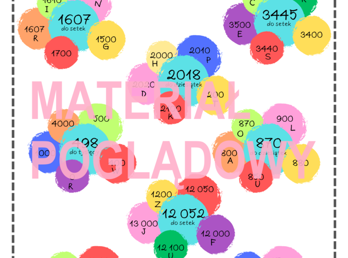 Zaokrąglanie liczb naturalnych - karta pracy